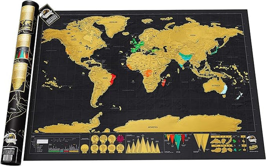 SCRATCH OFF WORLD MAP RRP £19.99