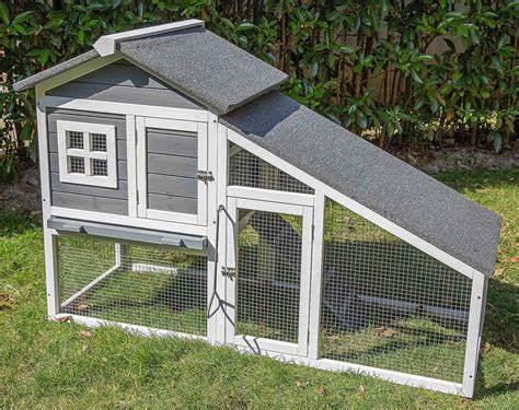 PETS IMPERIAL® GREY CLAXBY RABBIT HUTCH WITH INTEGRATED RUN AREA
